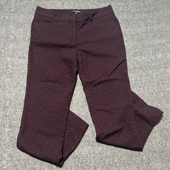 Pants - Mario Serrani Pants Italy Size 10 Burgundy Chino Ankle Casual Business Womens‎